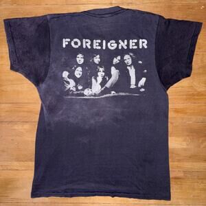 VTG 1978 Foreigner Double Vision World Tour Band T-Shirt Single Stitch Rare Tee